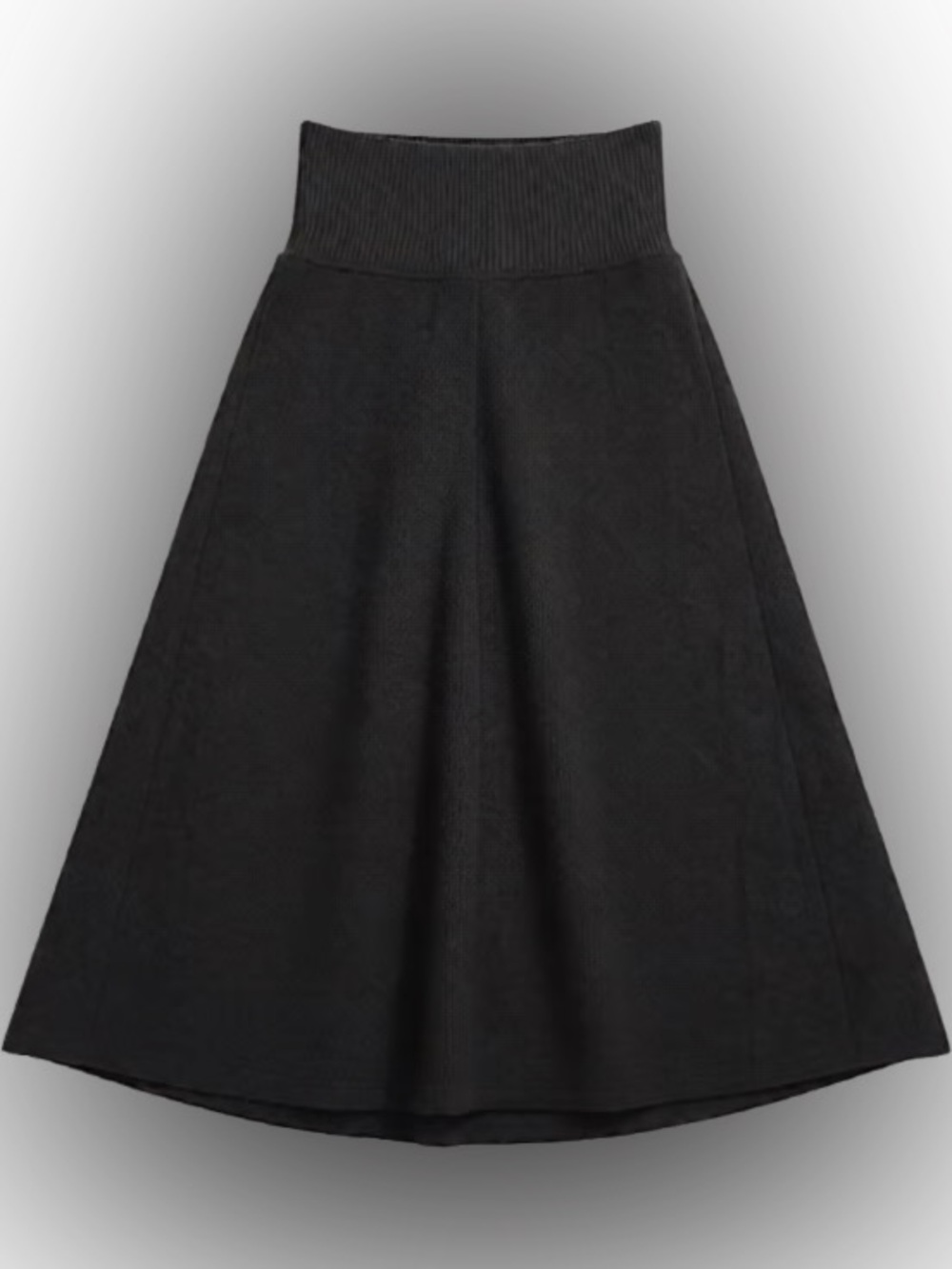 NWOT Zara Black High-Rise A-Line Midi Skirt
